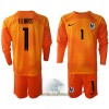 Officiële Voetbalshirt + Korte Broek Doelman Frankrijk Hugo Lloris 1 Thuis WK 2022 Lange Mouw - Kids